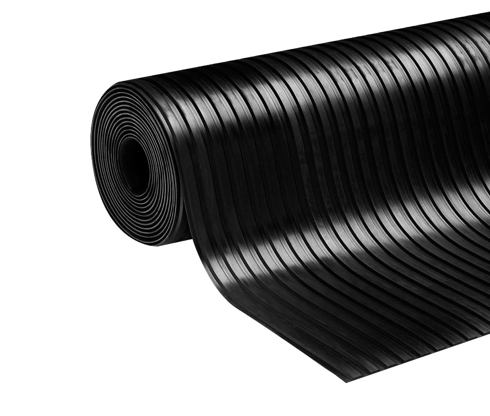 Covor din cauciuc antiderapant cu striuri late